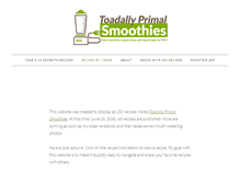 Tablet Screenshot of primalsmoothies.com